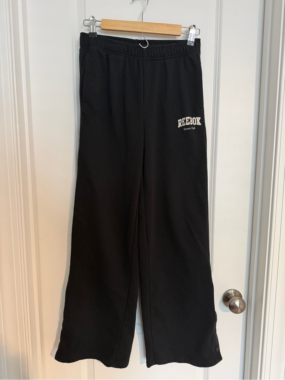 Reebok Black Button Up Sweatpants